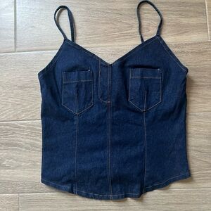 Vintage Denim Camisole Tank Top
